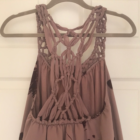 Kimchi & Blue Mauve & Maroon Floral Bubble Dress - Picture 3 of 4